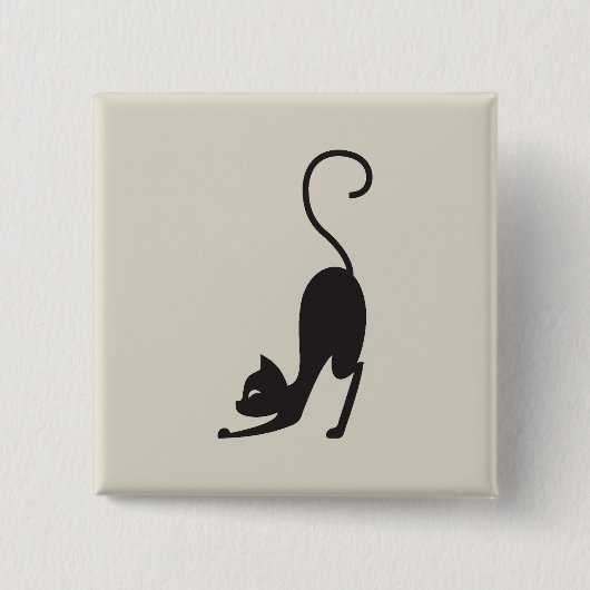 Yoga cat button (Vorderseite)