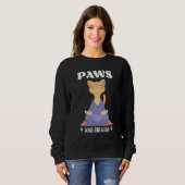 Yoga Cat Cute Paws And Breathe Sweatshirt (Vorne ganz)