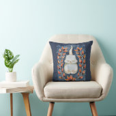 Yoga Cat Indigo Blue Throw Kissen (Stuhl )