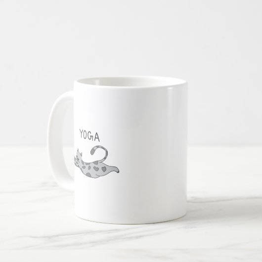 Yoga Cat Kaffeetasse (Vorderseite Links)
