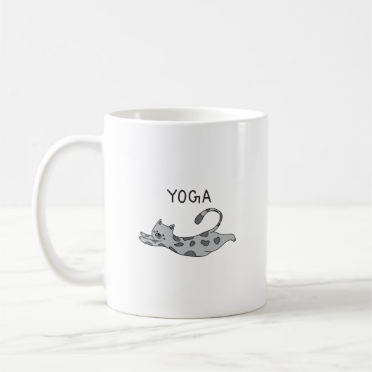 Yoga Cat Kaffeetasse (Links)