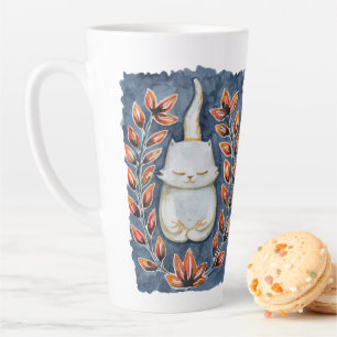 Yoga Cat Large Latte Tasse