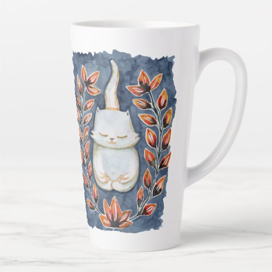 Yoga Cat Large Latte Tasse (Rechts)