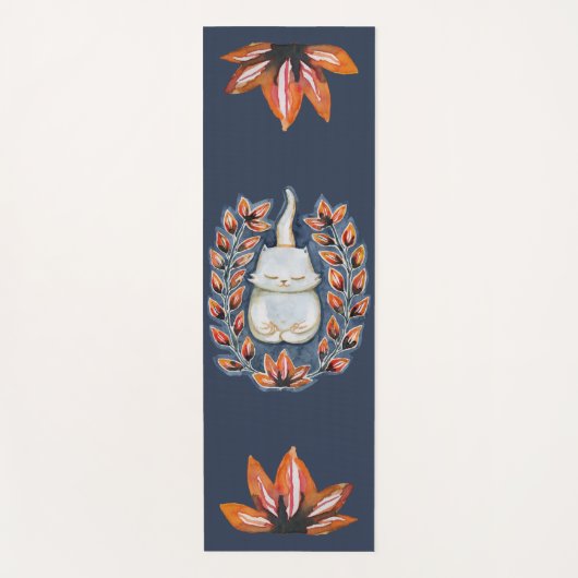 Yoga Cat Lotus Yogamatte (Vorderseite)