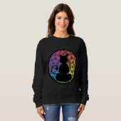 Yoga Cat Mandala Sweatshirt (Vorne ganz)