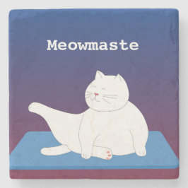 Yoga Cat Marble Untersetzer