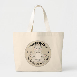 Yoga Cat - Namaste Jumbo Stoffbeutel