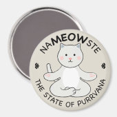 Yoga Cat - Namaste Magnet (Vorderseite/Rückseite)