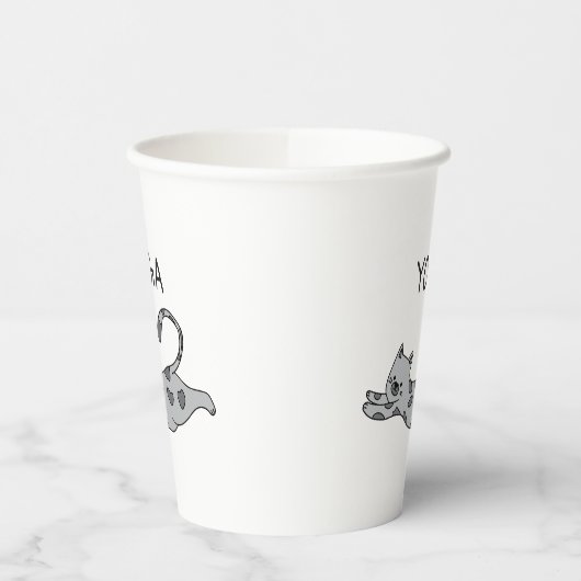 Yoga Cat Pappbecher (Links)