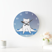 Yoga Cat Round Wall Uhr (Zuhause)