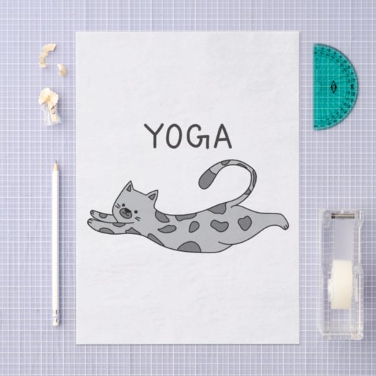 Yoga Cat Seidenpapier (Handwerk)