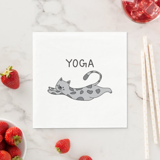Yoga Cat Serviette (Beispiel)