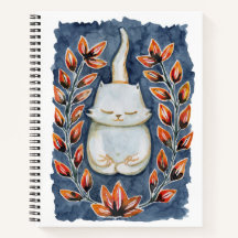 Yoga Cat Spiral Notebook