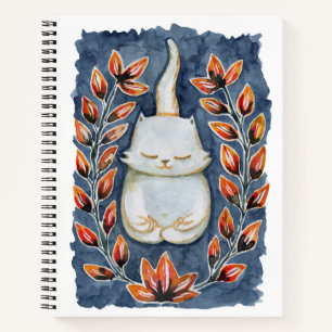 Yoga Cat Spiral Notebook Notizblock