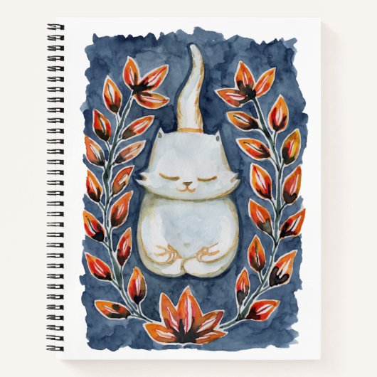 Yoga Cat Spiral Notebook Notizblock (Vorderseite)