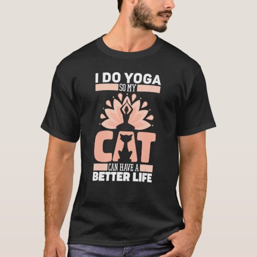 Yoga Cat Training Yogi Yoga T-Shirt (Vorderseite)
