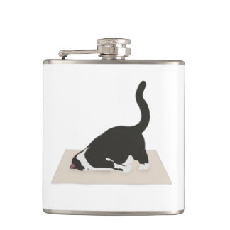 Yoga Cat Vinyl Wrapped Flask Flachmann