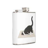 Yoga Cat Vinyl Wrapped Flask Flachmann (Rechts)