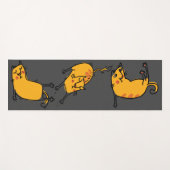 Yoga Cats Gray Yogamatte (Vorderseite (Horizontal))