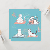 Yoga Cats Lotus Birthday Karte (Vorderseite/Rückseite Beispiel)