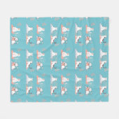Yoga Cats Lotus Fleecedecke (Vorderseite (Horizontal))