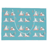 Yoga Cats Lotus Große Geschenktüte (Rückseite)