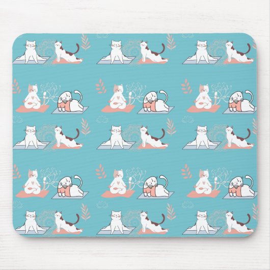 Yoga Cats Lotus Mousepad (Vorne)
