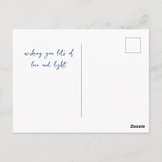 Yoga Celestius rosafarbene rosa blaue Wolken medit Postkarte (Rückseite)