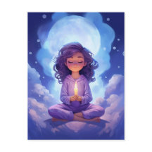 Yoga Celestius rosafarbene rosa blaue Wolken medit