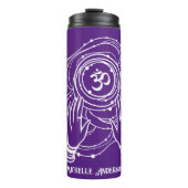 Yoga Chakra Crown Mantra Thermal Tumbler Thermosbecher (Vorderseite)