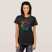 Yoga Chakra Spirituelles Körpersystem Meditation T-Shirt (Vorne ganz)
