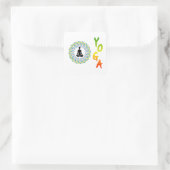 YOGA - CHAKRA UND MEDITUNG QUADRATISCHER AUFKLEBER (Tasche)