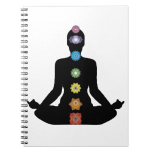 Yoga Chakras Fitness-Übung Notizblock