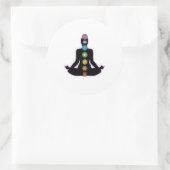 Yoga Chakras Runder Aufkleber (Tasche)