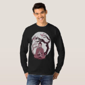 Yoga cherry blossom tree meditate Japanese writing T-Shirt (Vorne ganz)