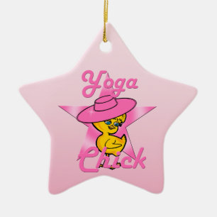 Yoga Chick #8 Keramikornament