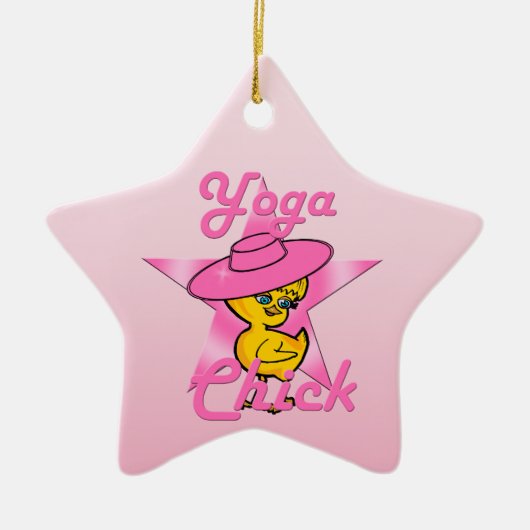 Yoga Chick #8 Keramikornament (Vorne)