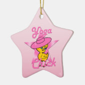 Yoga Chick #8 Keramikornament (Links)