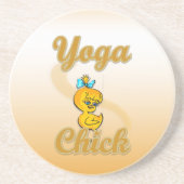 Yoga Chick Getränkeuntersetzer (Vorne)
