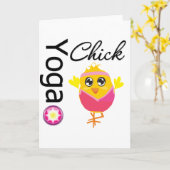 Yoga Chick Karte (Gelbe Blume)