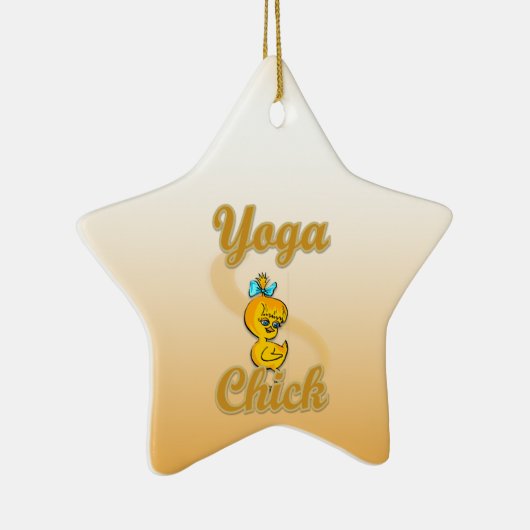 Yoga Chick Keramikornament (Rechts)
