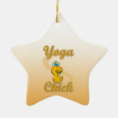 Yoga Chick Keramikornament (Vorne)