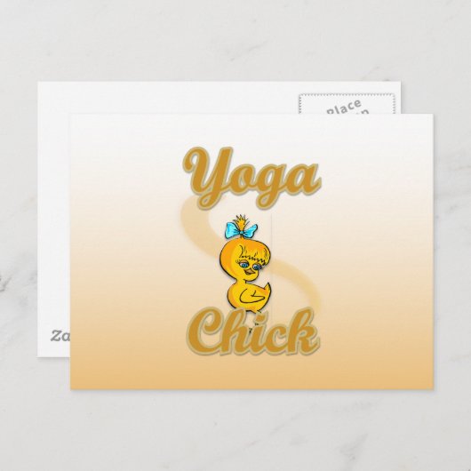 Yoga Chick Postkarte (Vorne/Hinten)