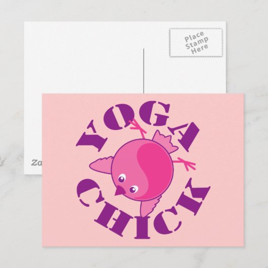 Yoga Chick Postkarte (Vorne/Hinten)