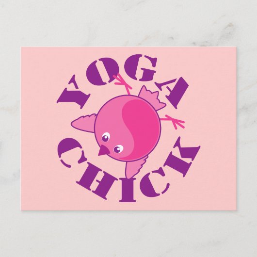 Yoga Chick Postkarte (Vorderseite)