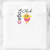 Yoga Chick Runder Aufkleber (Tasche)