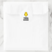 Yoga Chick Runder Aufkleber (Tasche)