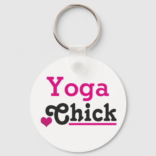 Yoga Chick Schlüsselanhänger (Vorderseite)