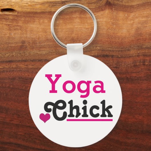 Yoga Chick Schlüsselanhänger (Vorderseite)
