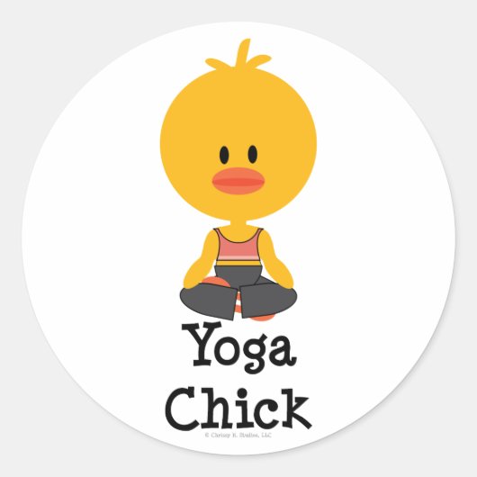 Yoga Chick Stickers (Vorderseite)